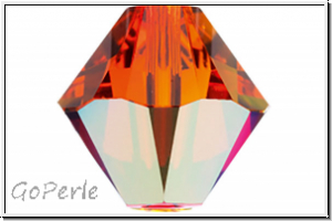 Swarovski� Bicone 5328, 4mm, 237AB - fire opal, AB, 25 Stk.